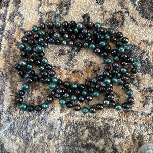 Vintage Coralee Faux Peacock Pearl Necklace - Elegant Women’s Jewelry